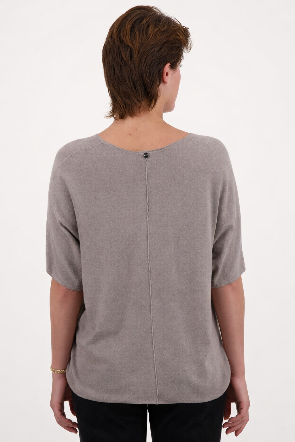Pull Devise en manches courtes Col V A POIL