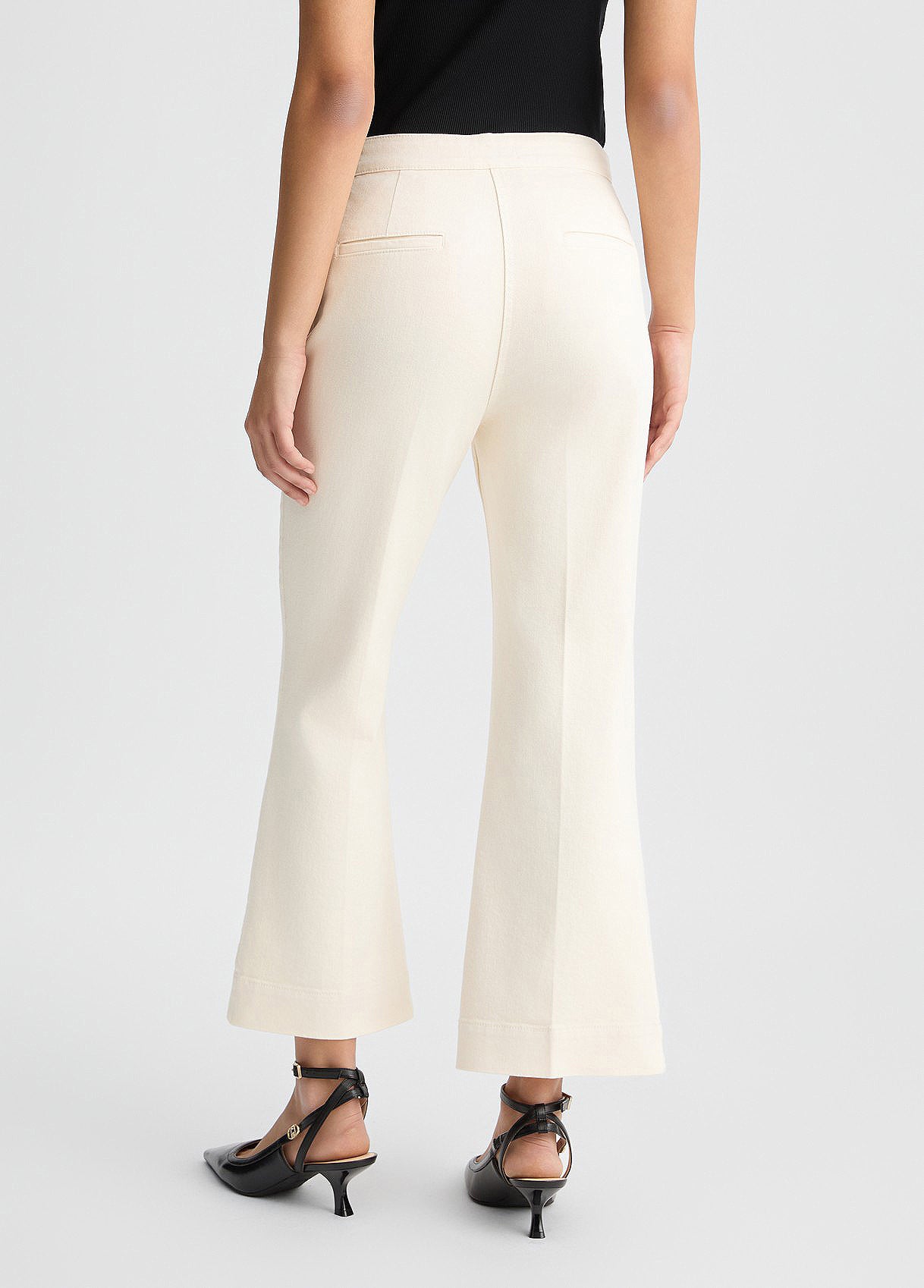 Pantalon évasé raccourci en coton acte2