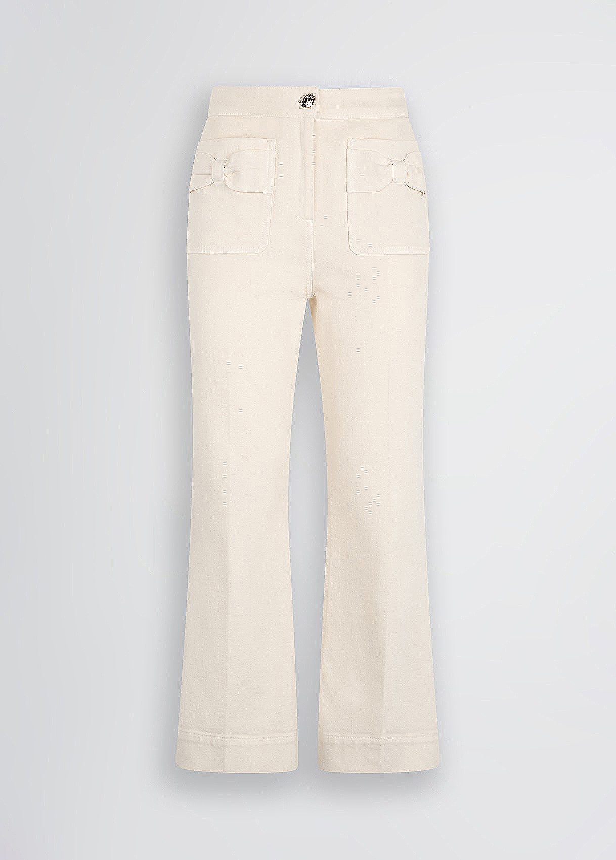 Pantalon évasé raccourci en coton acte2