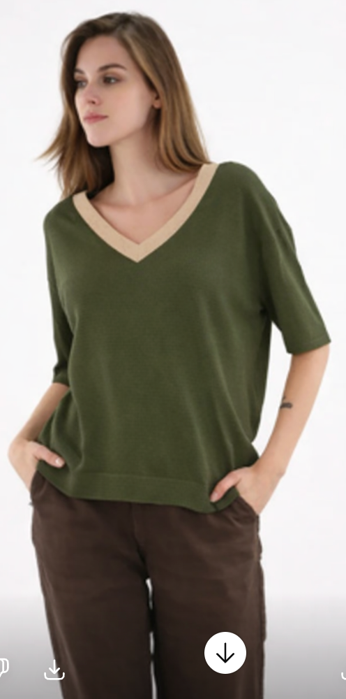 PULL STELLAN COL V en LUREX ESTHEME