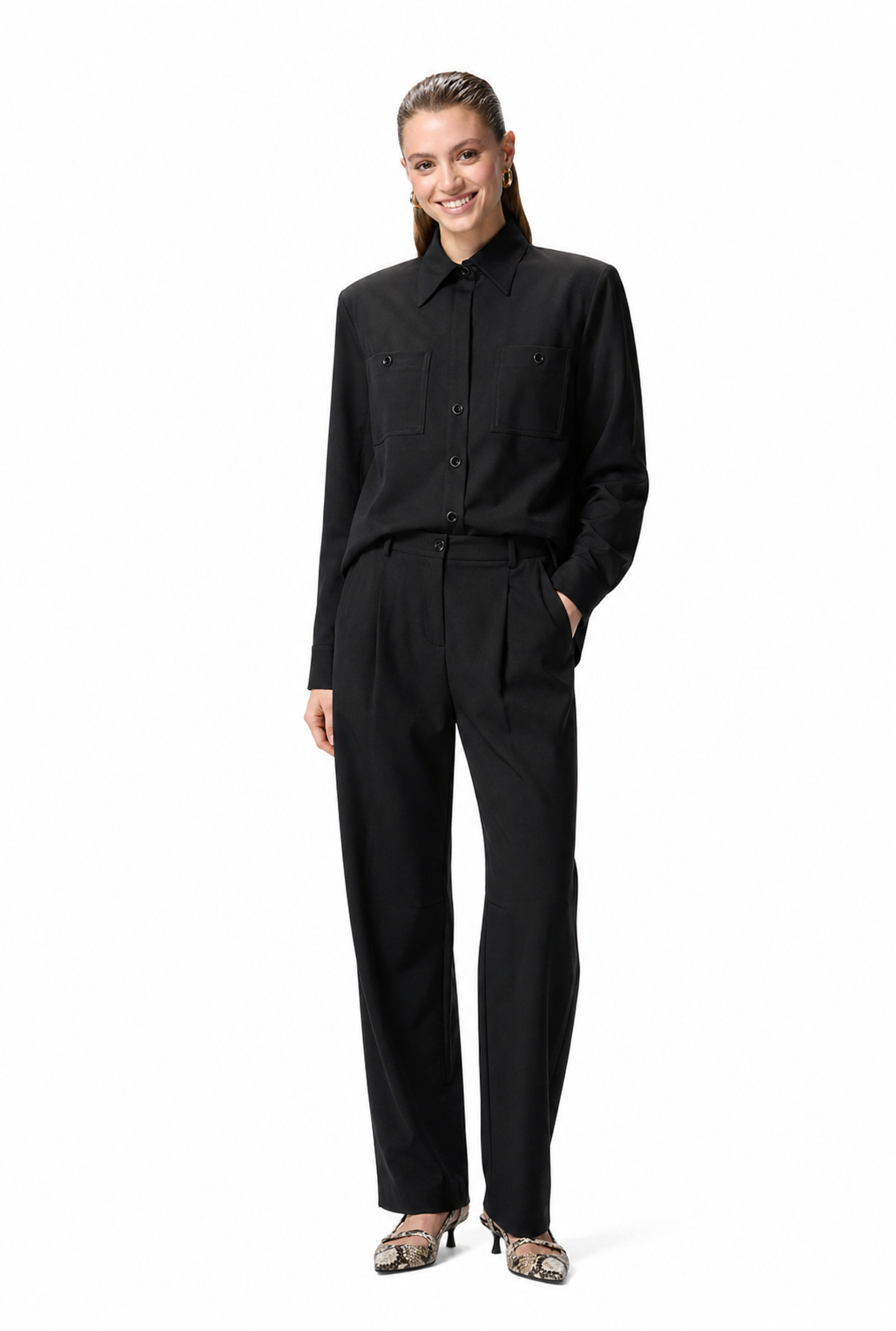 Surchemise Chantal stretch avec poches poitrine  PINKO