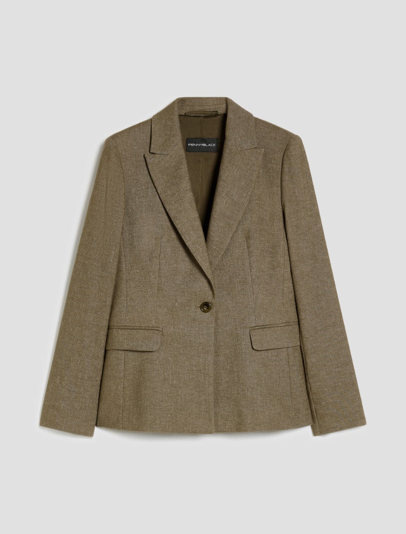 Blazer Vischio en coton et lin PENNYBLACK