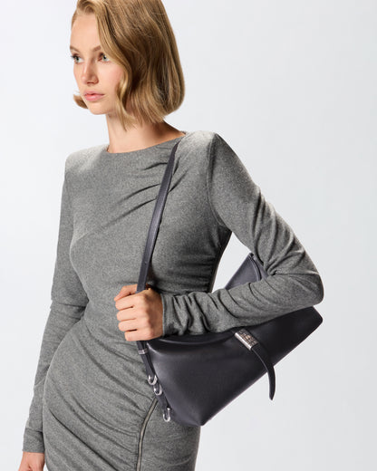Sac porté épaule caddie bar baguette en cuir
