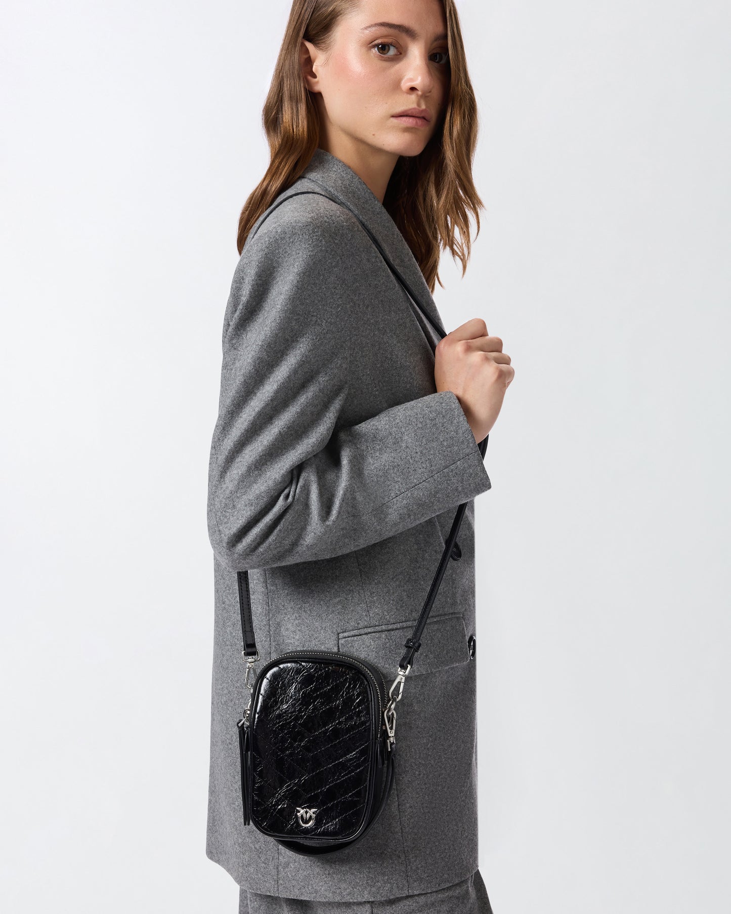 Petit sac à main en cuir à chevron  acte2