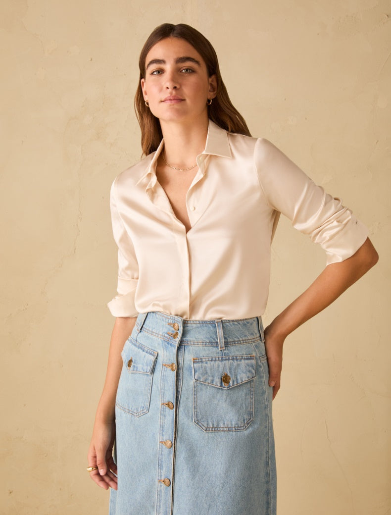 Chemise vittoria  en satin de soie PENNYBLACK