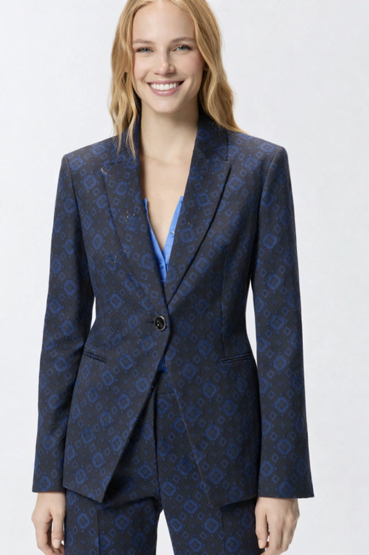 Veste avec motif géométrique et floral  PINKO