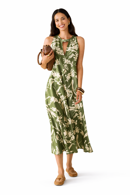 Robe salice  midi en sergé de soie PENNYBLACK