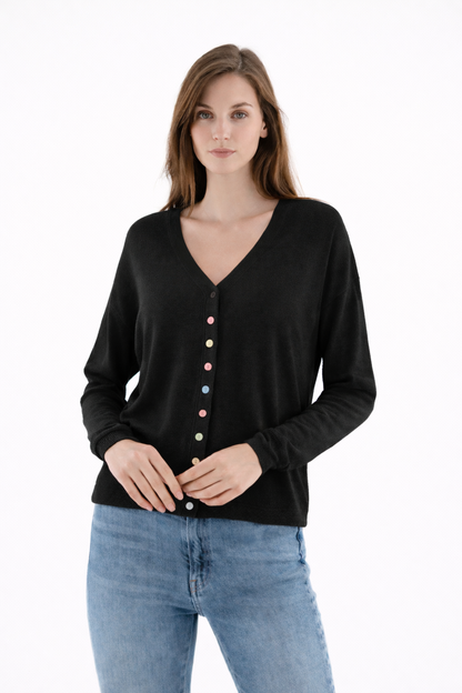 PULL  IVAR  en COL V avec Boutons colorés ESTHEME