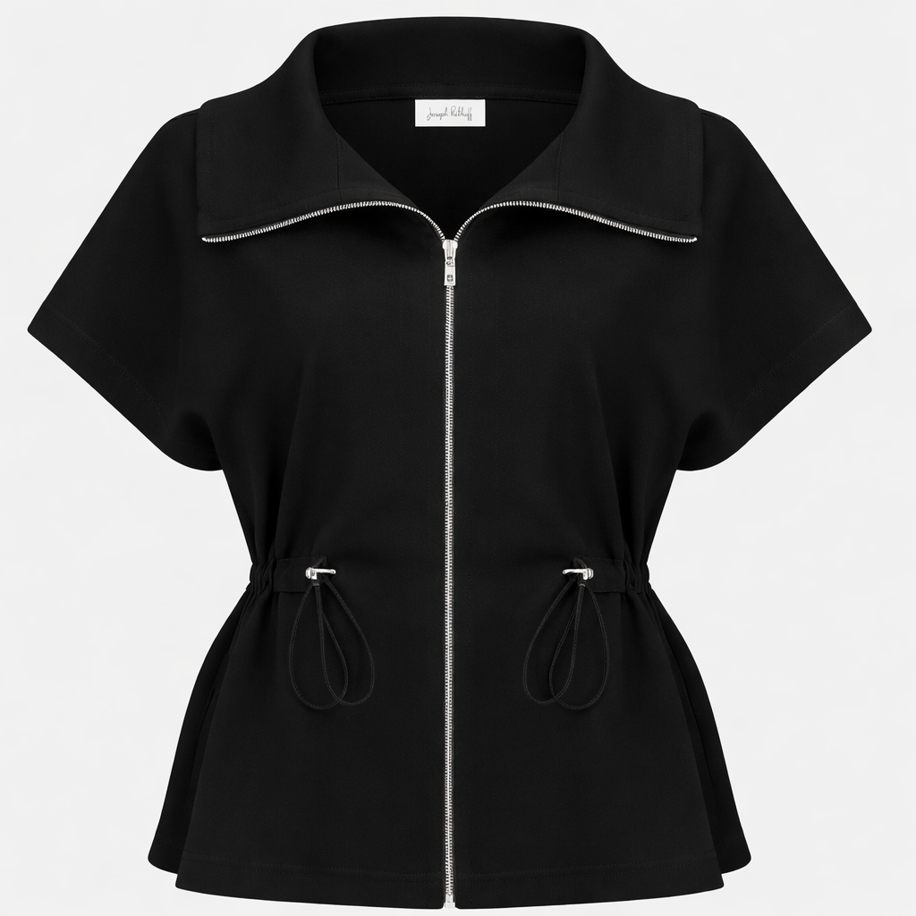 Veste boxy 261638 en jerseys cuba avec cordon de serrage à la taille J.RIBKOFF