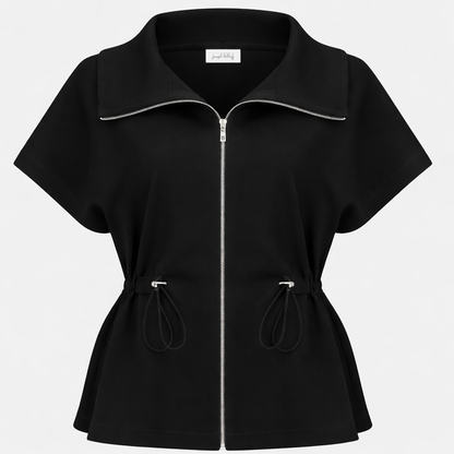 Veste boxy 261638 en jerseys cuba avec cordon de serrage à la taille J.RIBKOFF