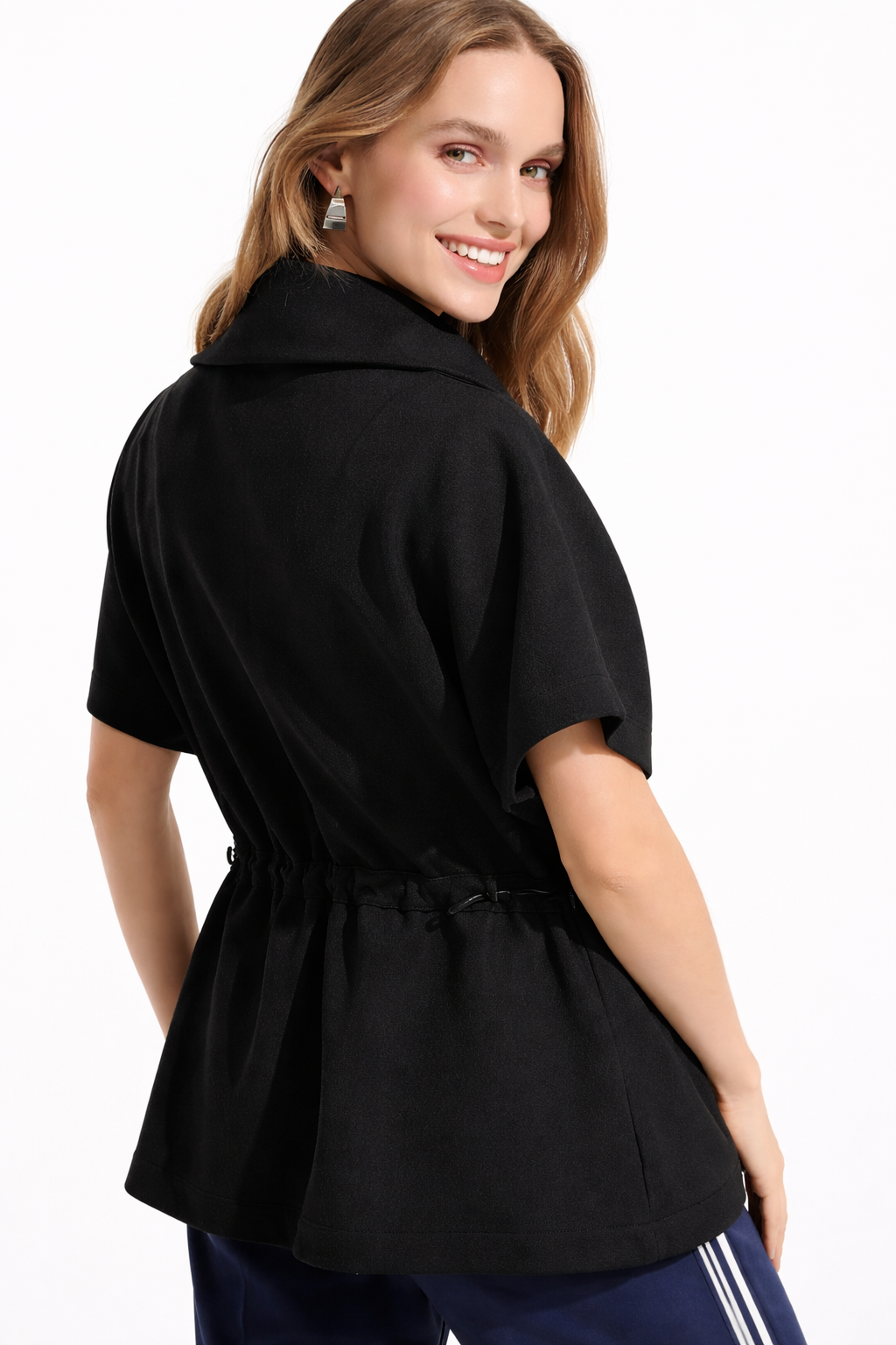 Veste boxy 261638 en jerseys cuba avec cordon de serrage à la taille J.RIBKOFF