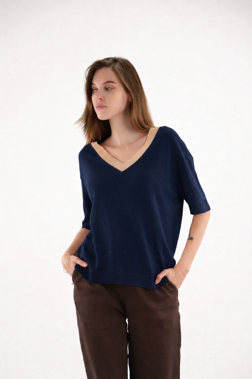 PULL STELLAN COL V en LUREX  ESTHEME