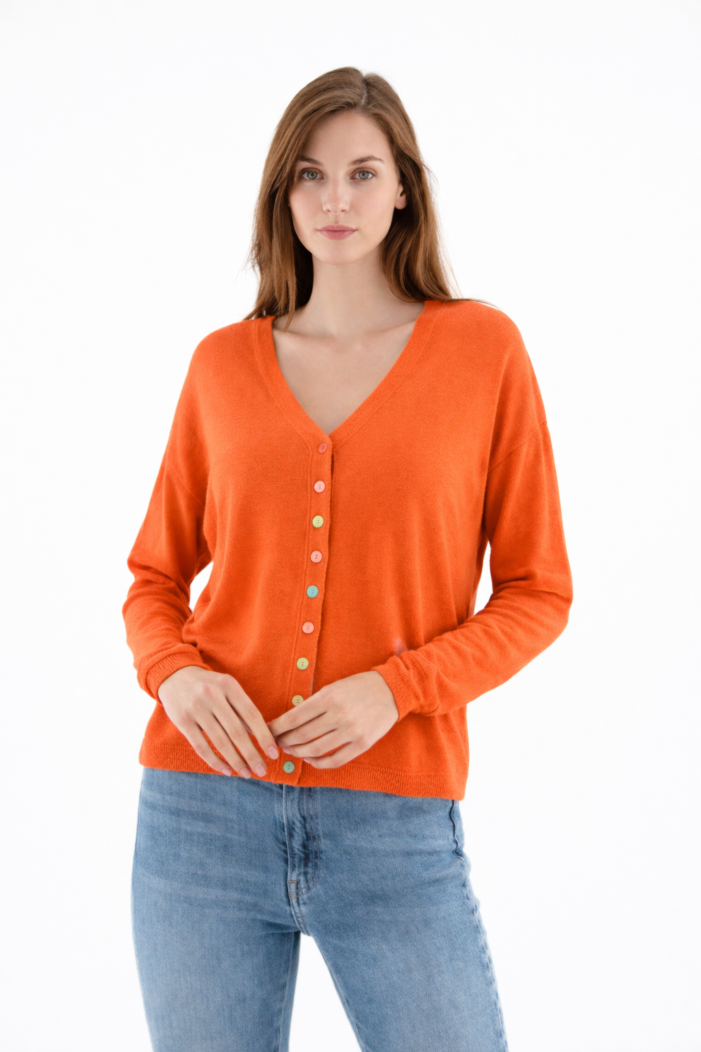 PULL  IVAR  en COL V avec Boutons colorés ESTHEME