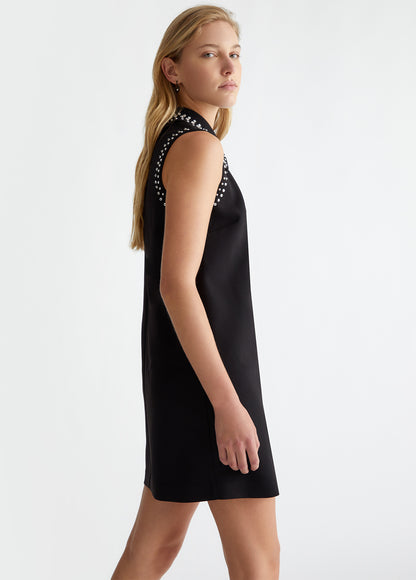 Robe en cady crêpe avec strass