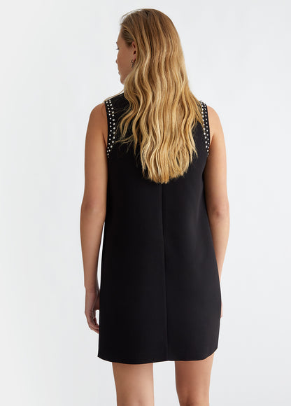 Robe en cady crêpe avec strass