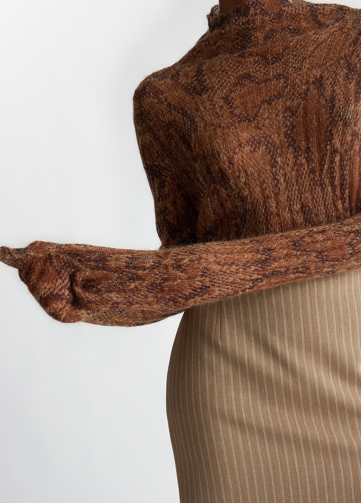 Pull en laine mélangée imprimée
