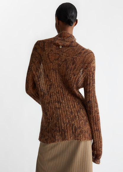 Pull en laine mélangée imprimée