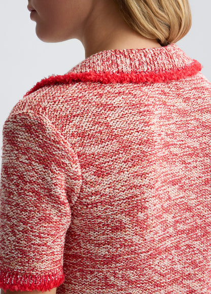 Polo rouge en maille