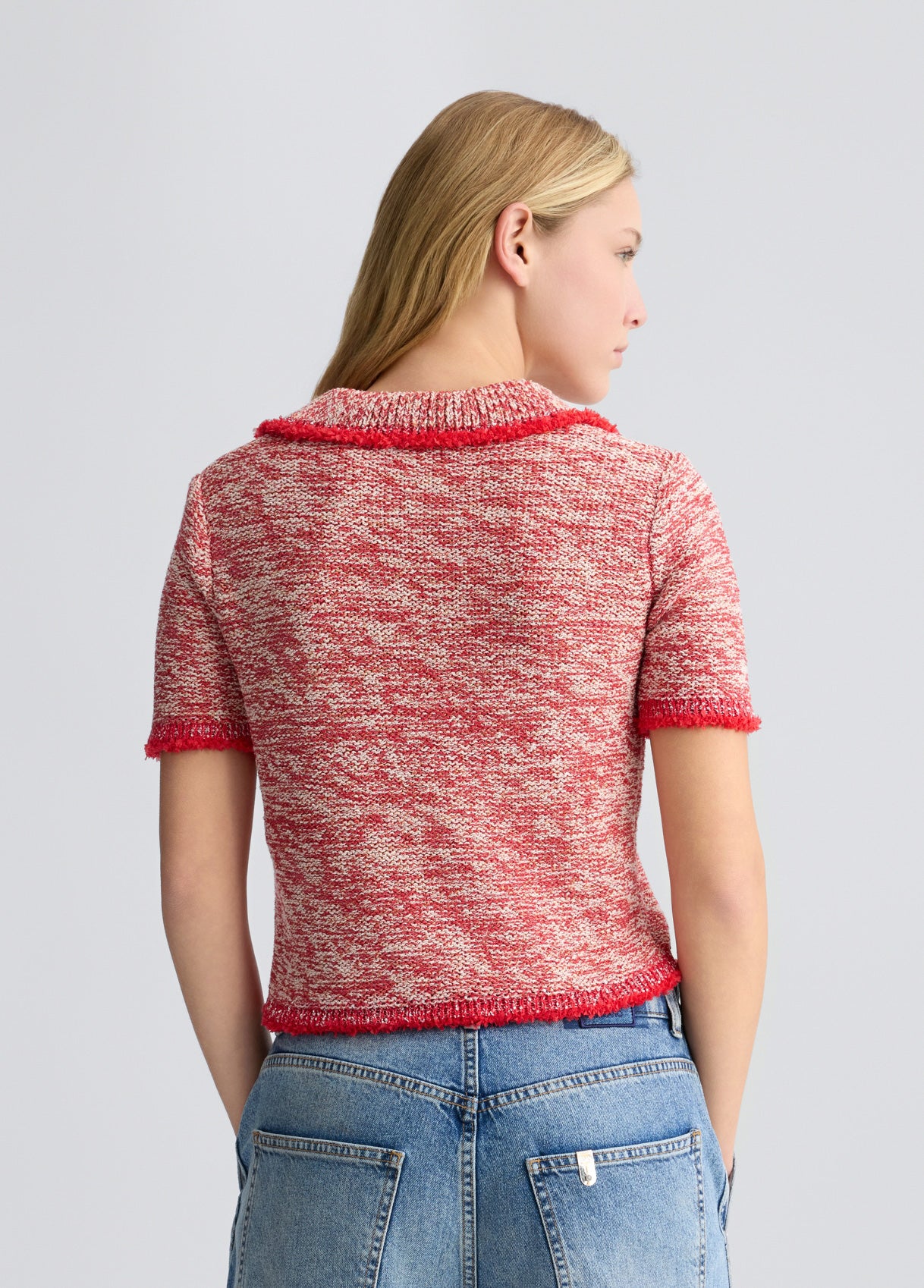 Polo rouge en maille