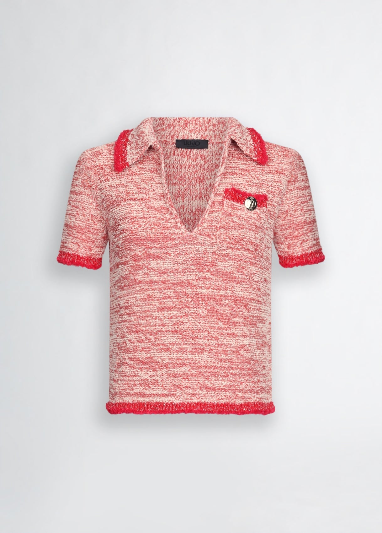 Polo rouge en maille