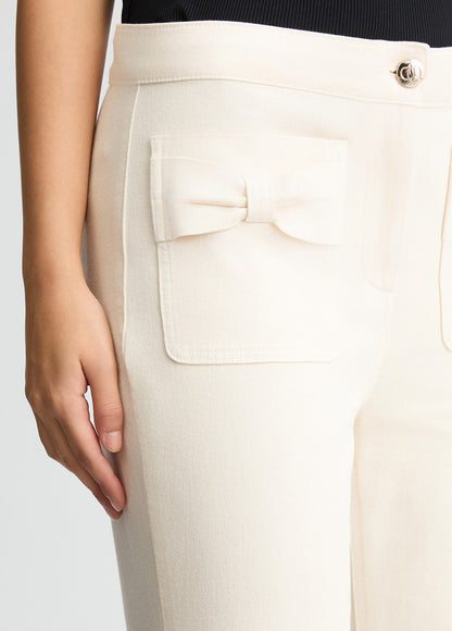 Pantalon évasé raccourci en coton  acte2