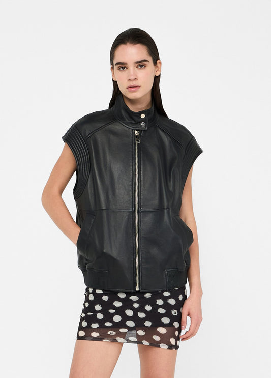 Veste sans manches cuir LIU JO
