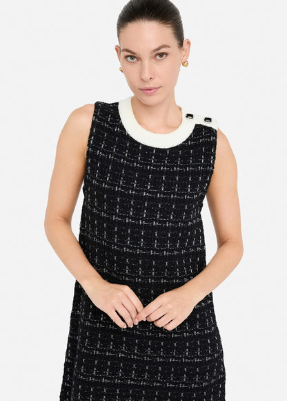 ROBE COURTE EN LAINE MELANGEE. acte2