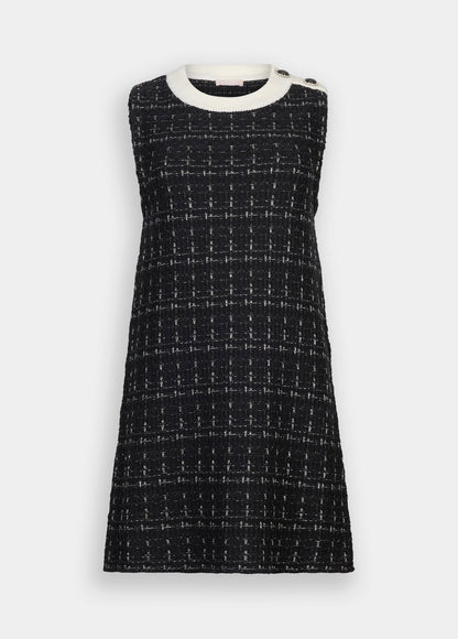 ROBE COURTE EN LAINE MELANGEE. acte2