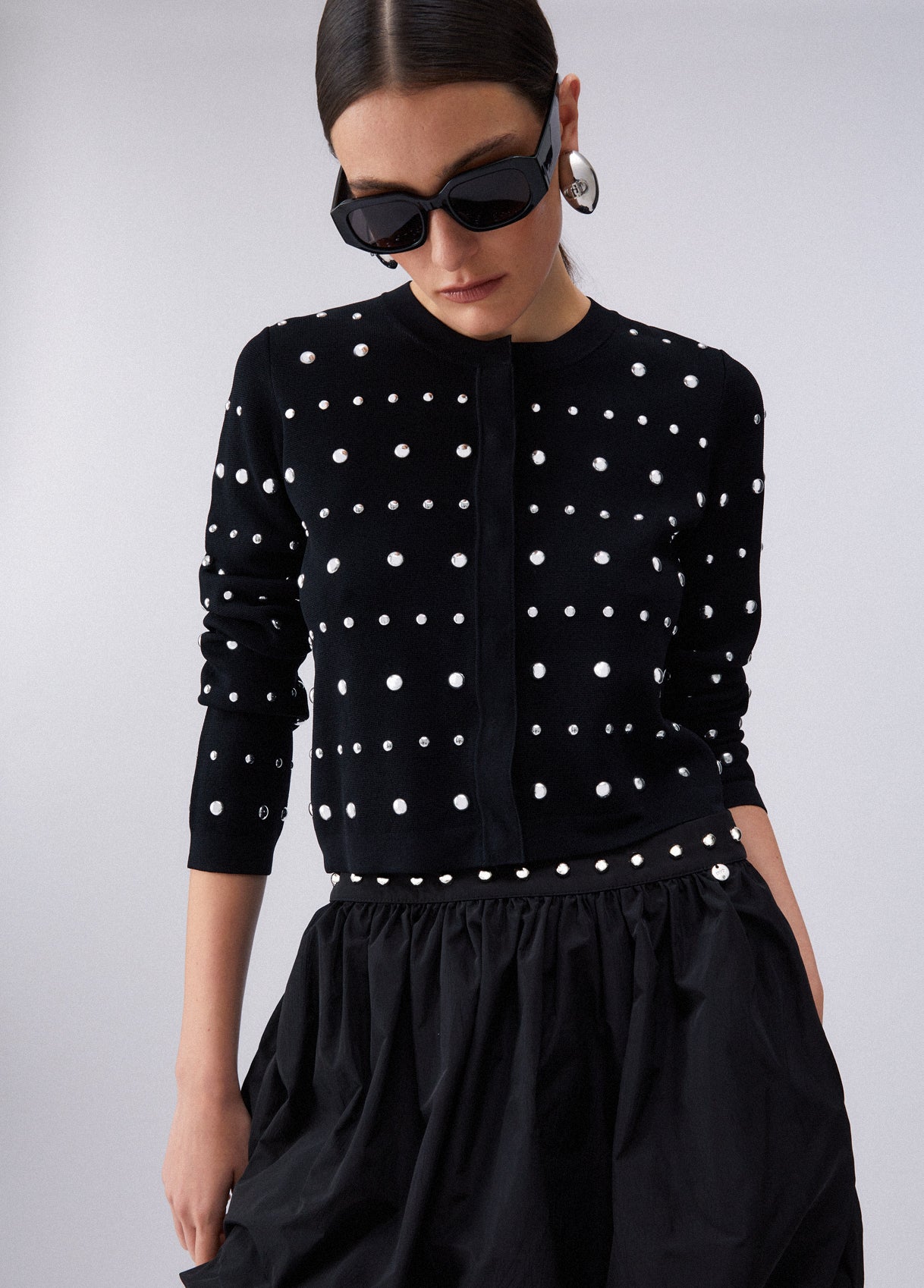 Veste en maille WA6090 avec clous  LIU JO