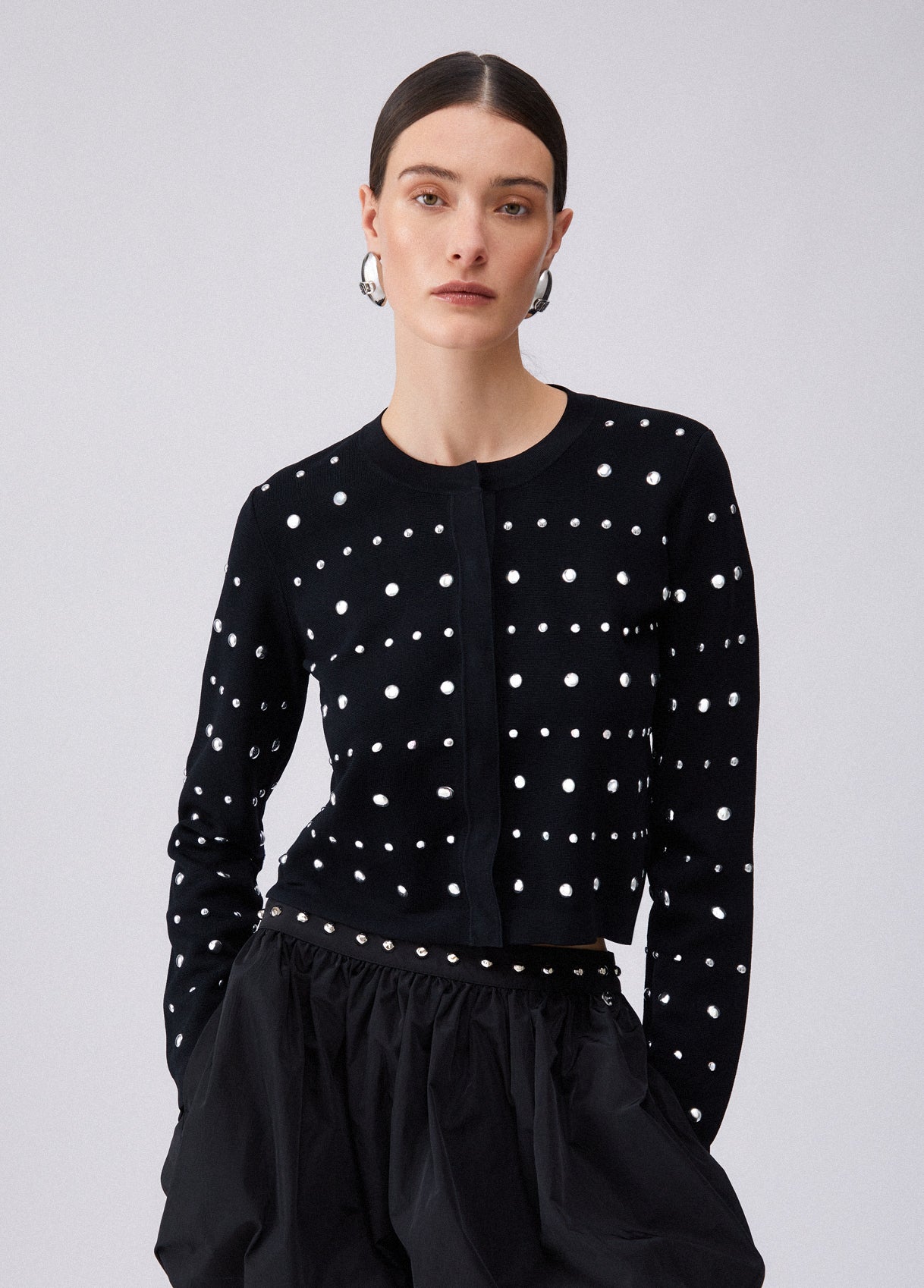 Veste en maille WA6090 avec clous  LIU JO