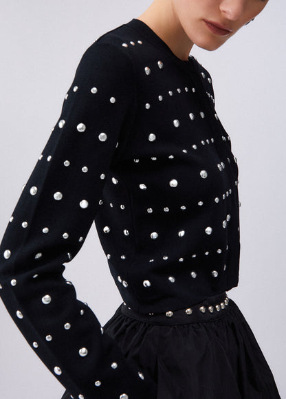 Veste en maille WA6090 avec clous  LIU JO