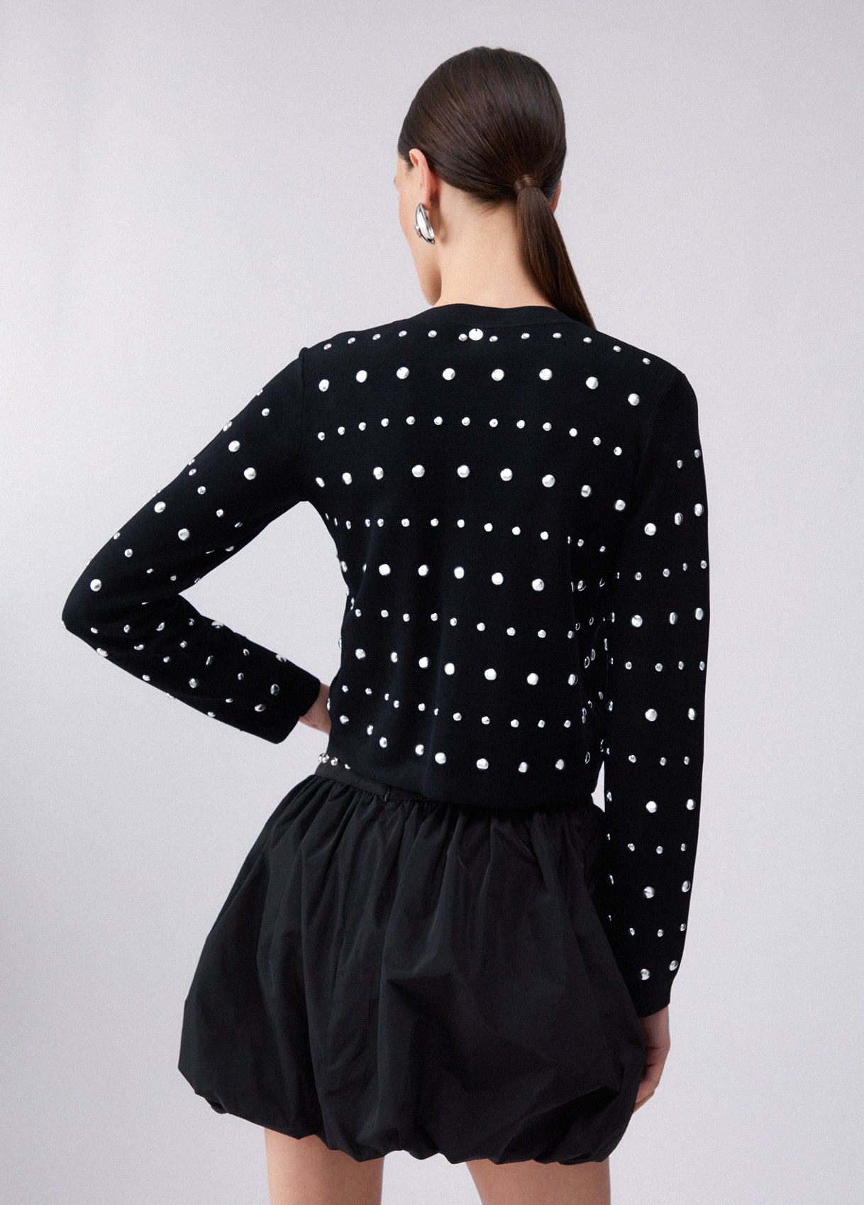Veste en maille WA6090 avec clous  LIU JO