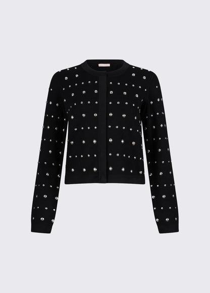 Veste en maille WA6090 avec clous  LIU JO