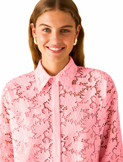 chemise geranio en coton brodée à oeillets PENNYBLACK