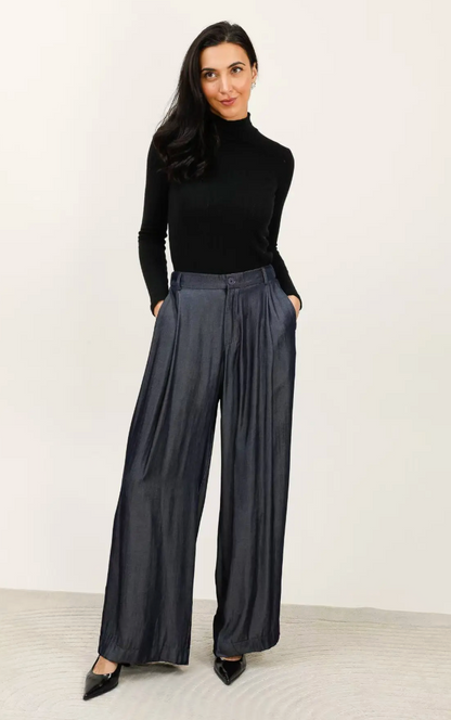PANTALON PALAZZO EN TENCEL - ELEGANCE et FLUIDITE ACTE2
