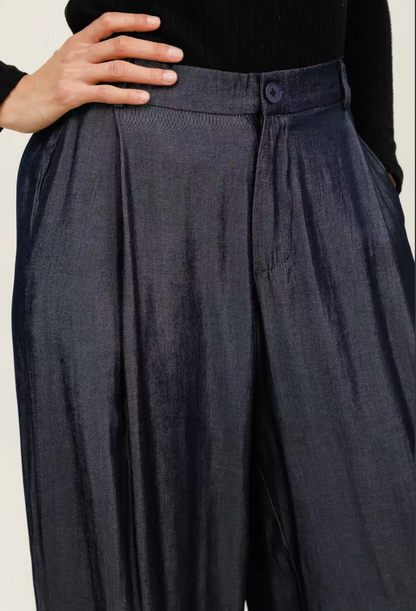 PANTALON PALAZZO EN TENCEL - ELEGANCE et FLUIDITE ACTE2