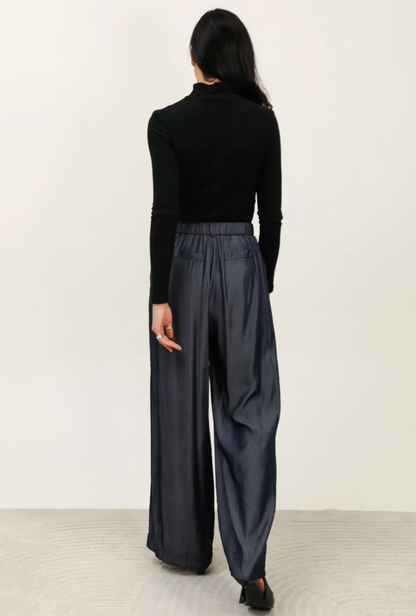 PANTALON PALAZZO EN TENCEL - ELEGANCE et FLUIDITE ACTE2