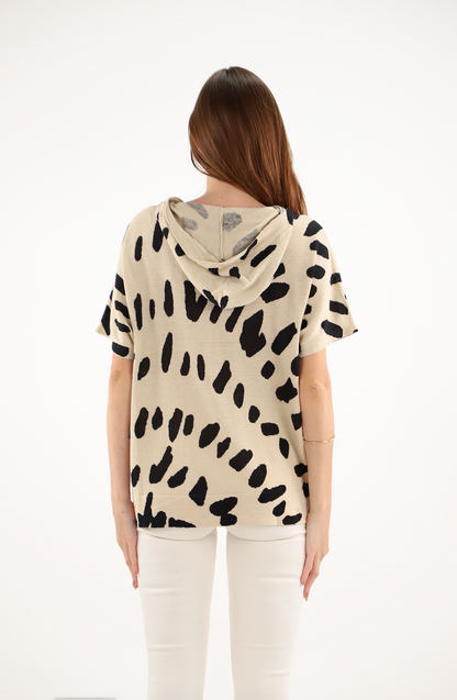 PULL LEIF  avec Capuche éthique   ESTHEME