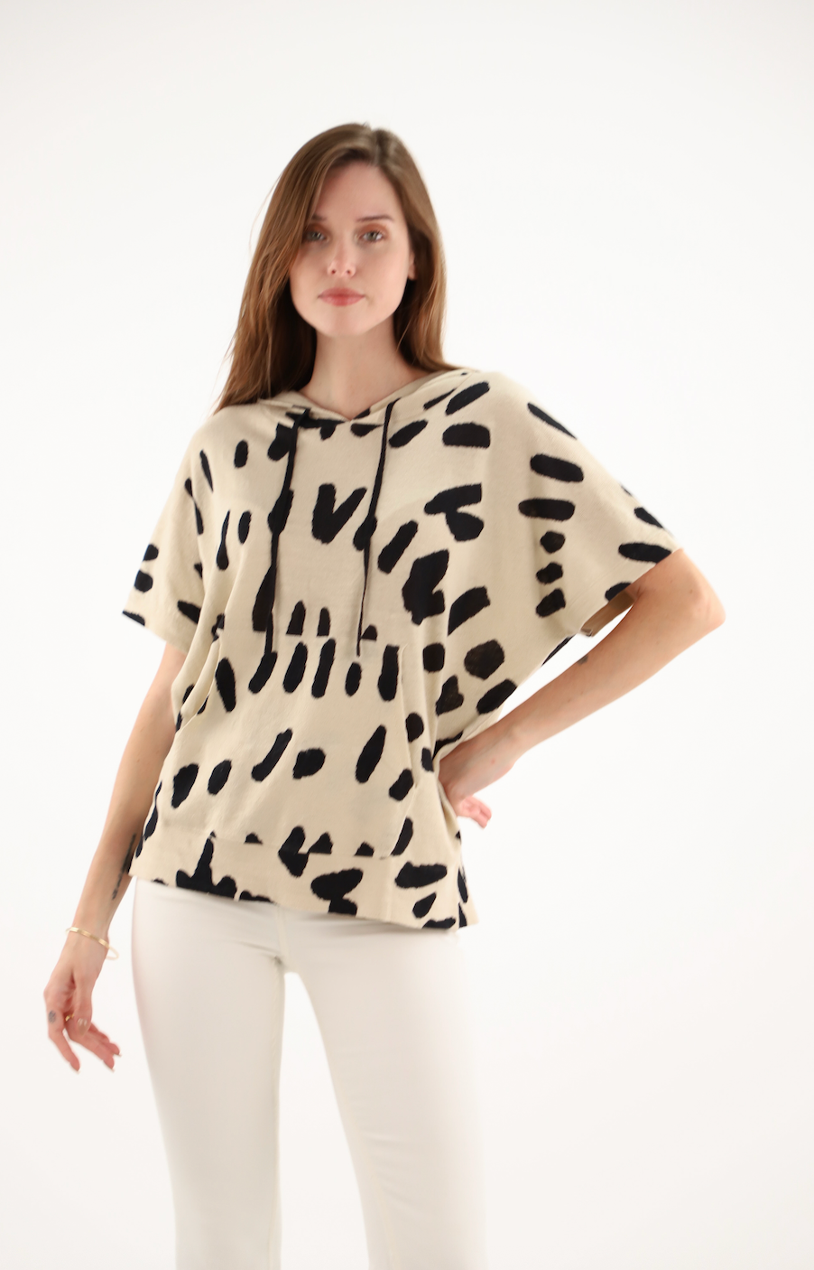 PULL LEIF  avec Capuche éthique   ESTHEME