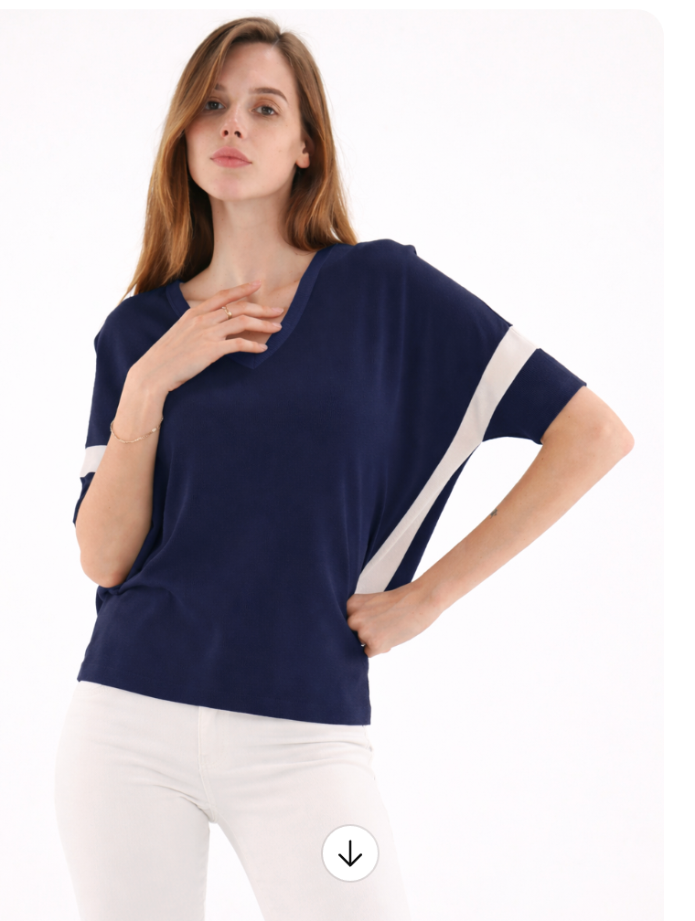 PULL YUKI en Soie  Col V  ESTHEME