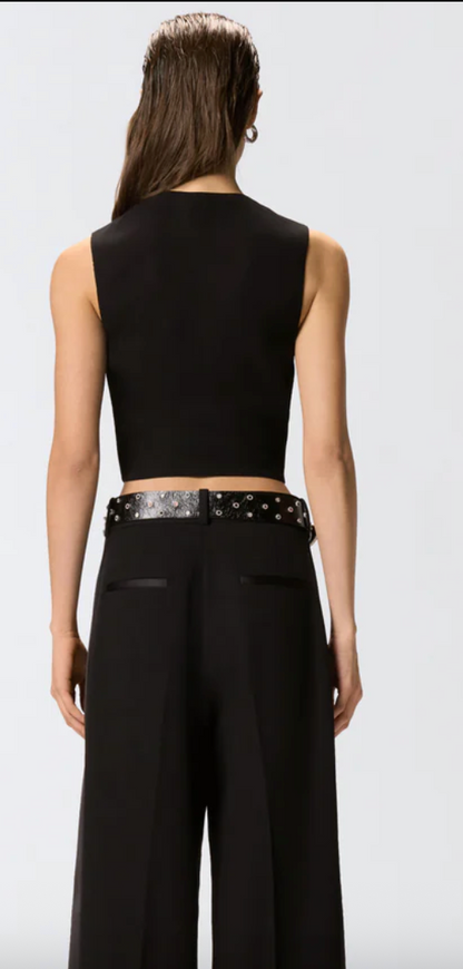 Gilet à boutons roses bijou  PINKO