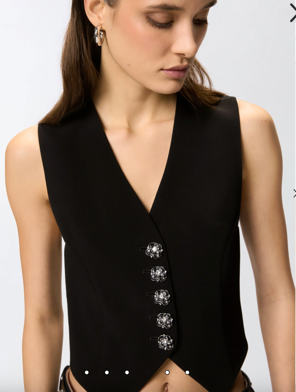 Gilet à boutons roses bijou  PINKO