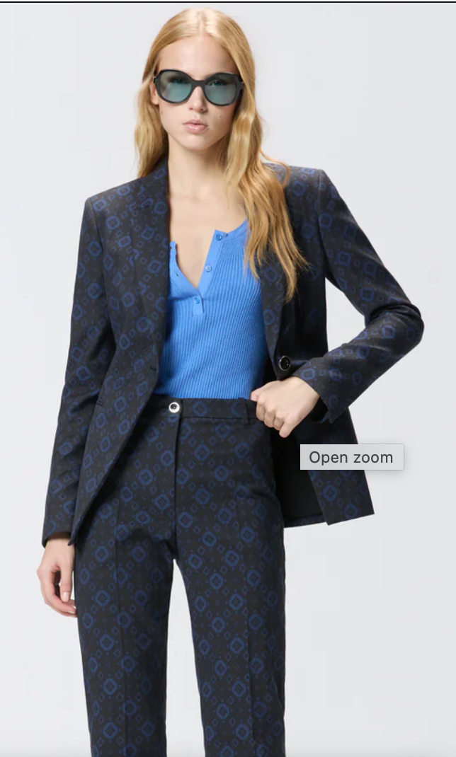 Pantalon à motif géométrique et floral  PINKO