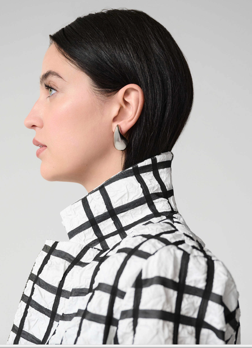 Veston boxy en jacquard à carreaux avec col cranté J. RIBKOFF
